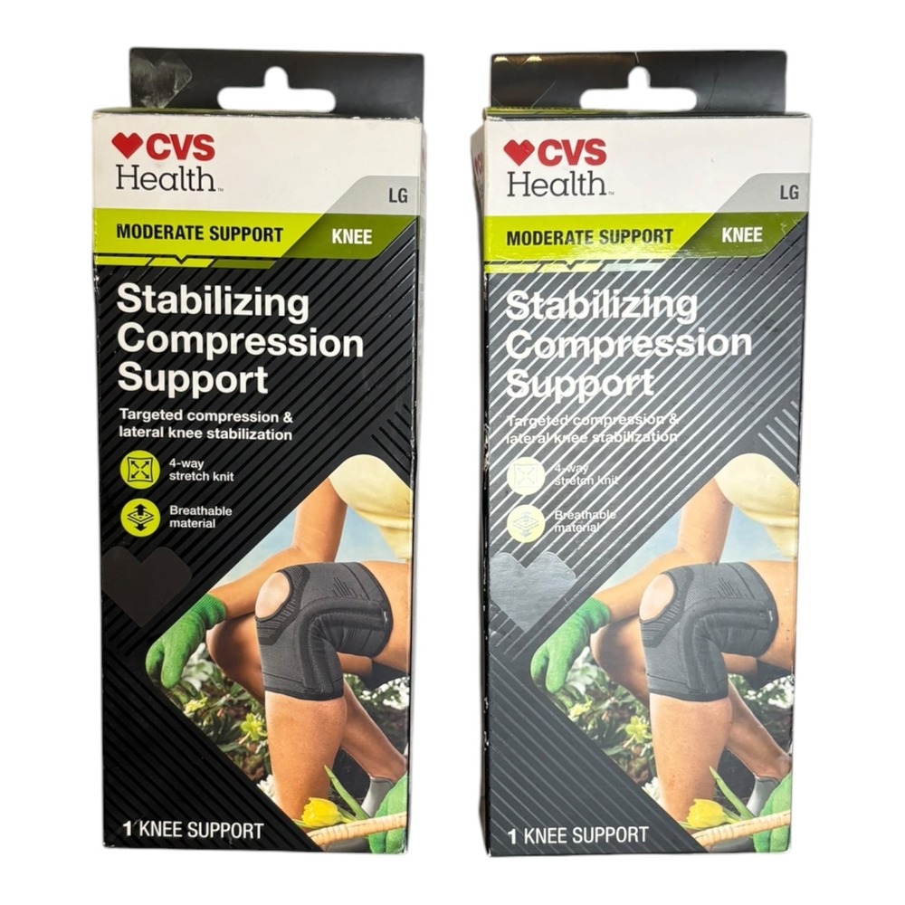 CVS HEALTH Moderate Support Stabilizing Compression Knee Support Size Large L